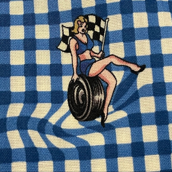 ROBERT GRAHAM MEN'S PIT STOP GINGHAM PINUP GIRLS SPORT SHIRT - Picture 4 of 10